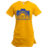 Подовжена футболка з фотокамерою "i`ll fix it in photoshop"